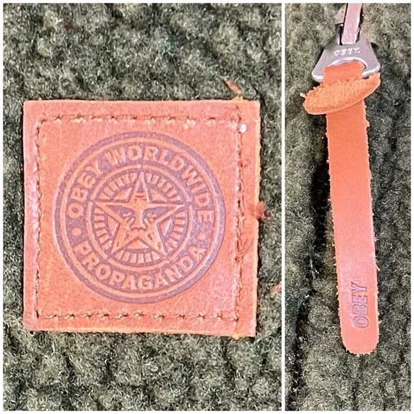 Obey Sherpa Bomber Jacket, Fleece Full Zip - Mens XL - Picture 6 of 14